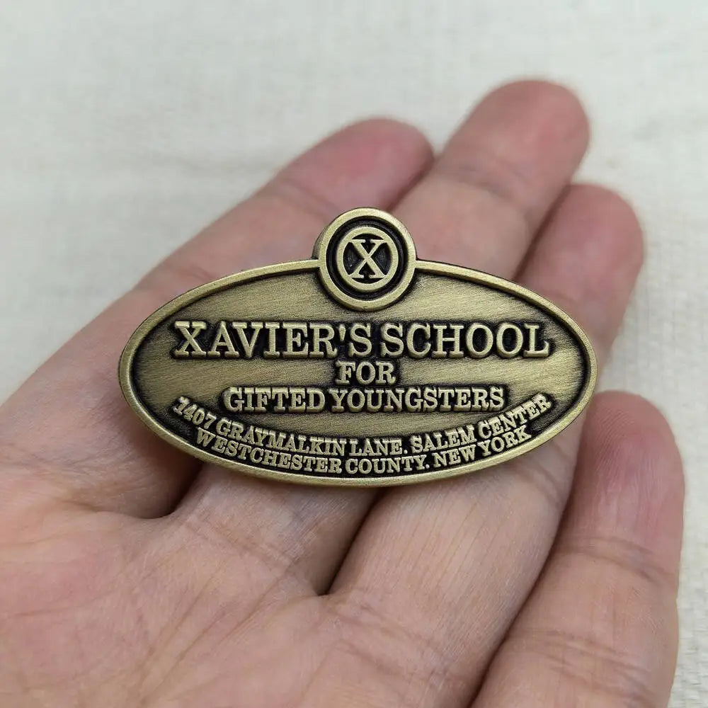 Movie X-Hero Brooch Xavier’s School for Gifted Youngsters Badges Movie-Inspired Metal Enamel Pin Fan Collectible Gift Decoration