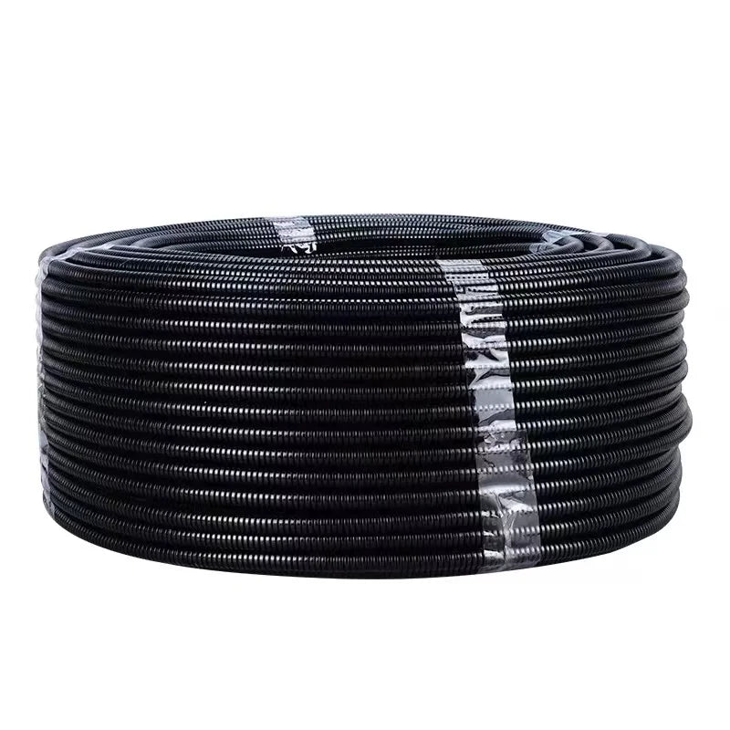 Keep your cables safe and organized with this insulated corrugated plastic pipe—ideal as a protective sleeve and threading hose for wires!