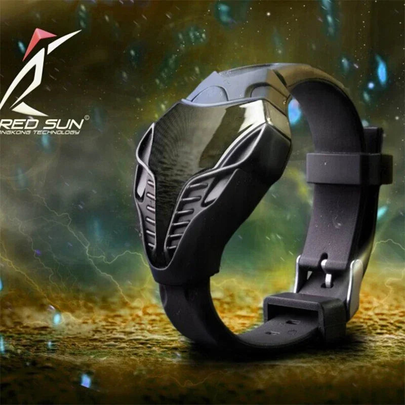 Fashion Men's Digital Watches Unique Design Snake Shape Dial LED Watches for Man Sport Electronic Wristwatch Clock Reloj Hombre