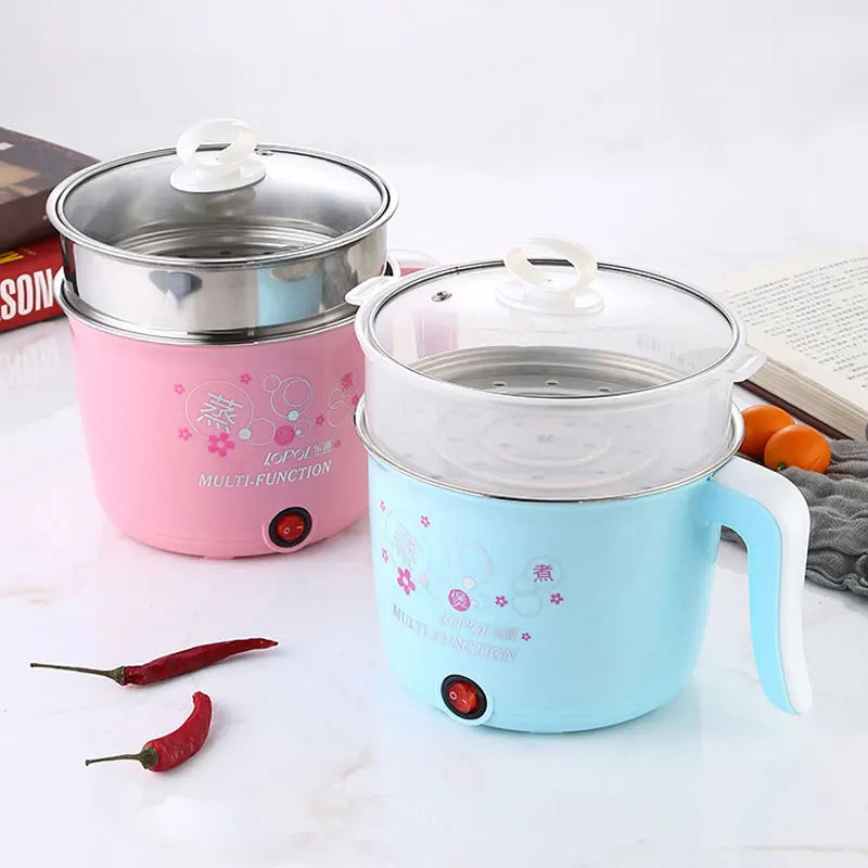 Mini Multifunction Electric Cooker Home Hot Pot 1-2 People Heating Pan Cooking Pot Machine Eu Plug Rice Cooker Appliances