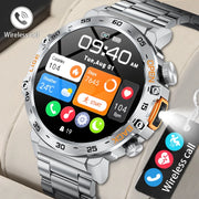 Stay active and connected with this men's smart watch featuring an HD screen, waterproof design, sports fitness tracking, and a handy flashlight—compatible with Android and iOS!