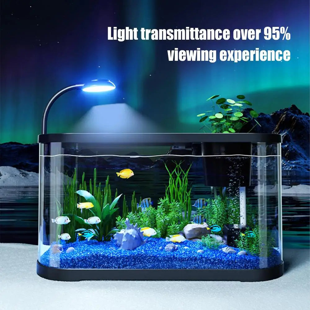 Fish tank Aquarium Kit Small Beginner Fish Tank Decorative Fish Tank For Terrapin Tortoise Turtle Household Clear Aquarium