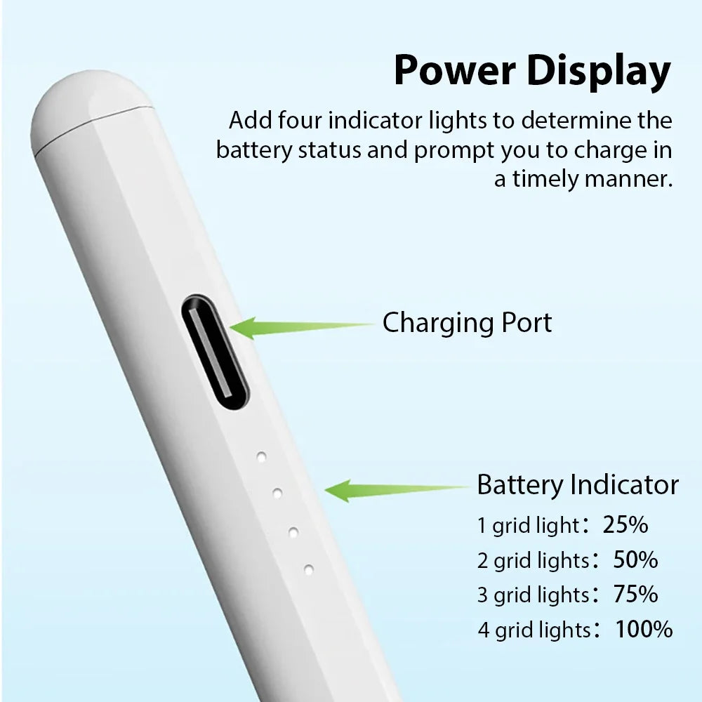 For Apple Pencil Stylus For iPad A16 Air 11 5 4 Pro 11th 13 12.9 M4 M3 M2 Pens 10 9 10th 9th Generation Mini 7 6 2025 Touch Pen