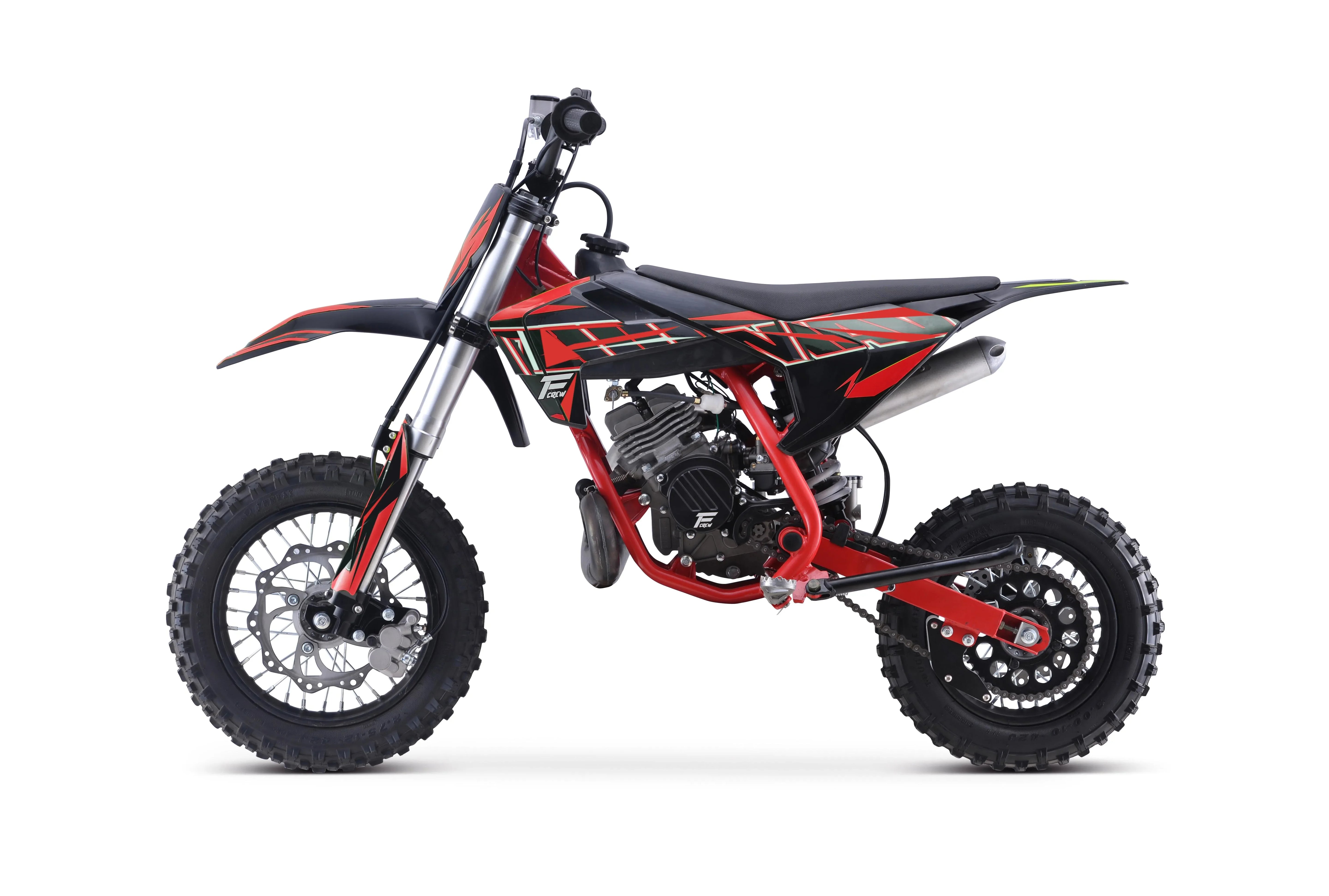 Perfect for young riders, this 50cc 2-stroke mini dirt bike features electric start and off-road capability—ideal as a pit bike for kids ready for adventure!