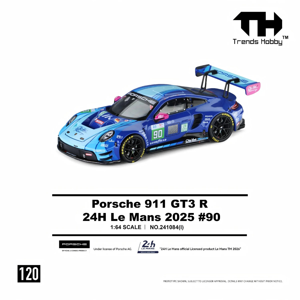Trends Hobby 1:64 Porsche 911 GT3 R24H Le Mans 2025 Diecast Car Model Ship Now
