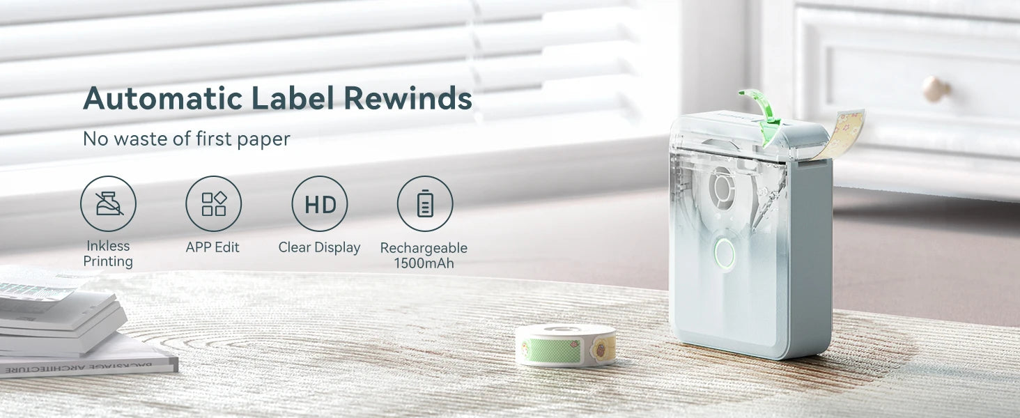 Niimbot D110M Label Thermal Self-Adhesived Printer Wireless Bluetooth Mini Portable Printer D110 Updated Version Sticker Maker