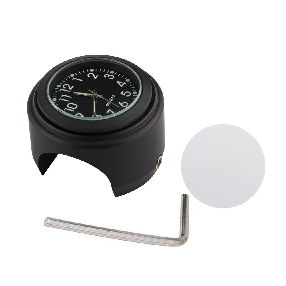 22-25MM Motorcycle Watch Thermometer Temp Gauge Waterproof Motorcycle Accessories Handlebar Clock moto styling Moto Accessories