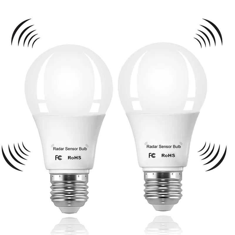 1pc Radar Motion Sensor Light Bulbs Dusk to Dawn LED Bulbs Outdoor Auto On/Off for Indoor Outdoor Basements, Porch,Courtyards