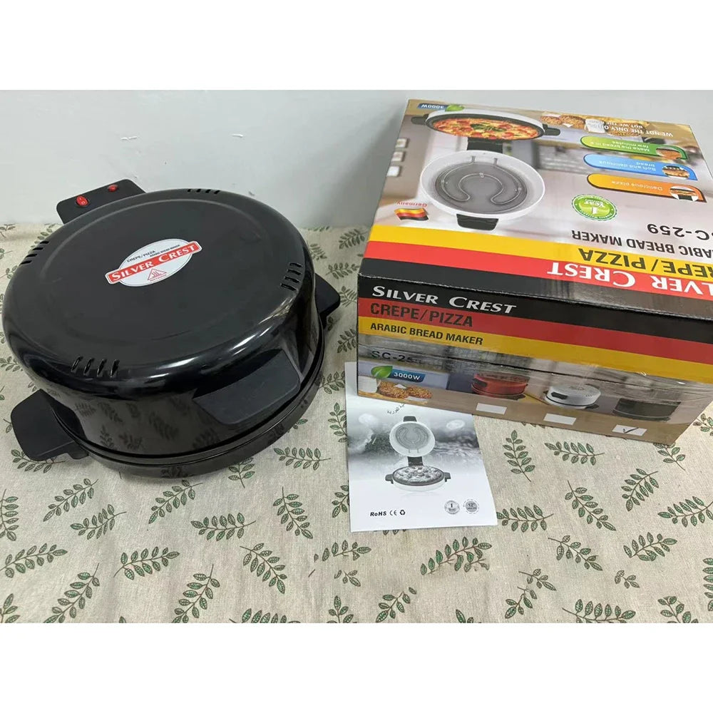 Houselin Electric Pizza Oven Indoor Portable,Cold touch handles, for Stone Baked Pizza at Home, 220-240V