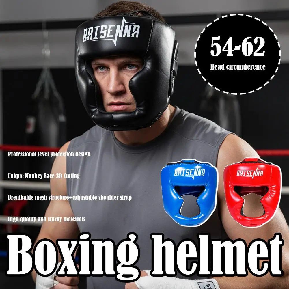 Kick Boxing Helmet for Adult & Kids PU Muay Thai Equipment Headgear Guard Training Taekwondo Head Boxing Sparring Gym
