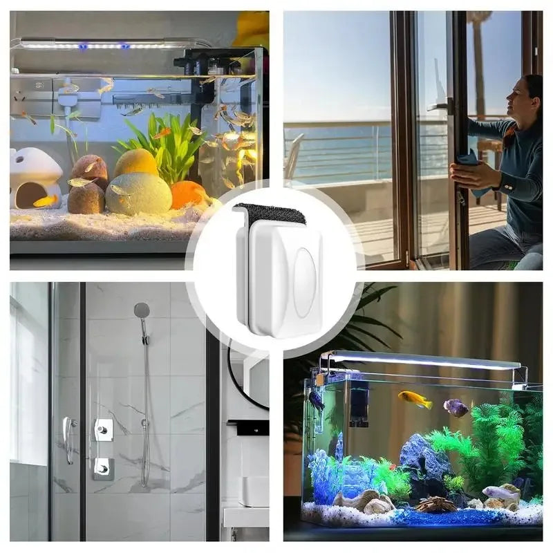 Effortlessly scrub away algae with this magnetic aquarium cleaning brush—tank cleaning has never been easier!