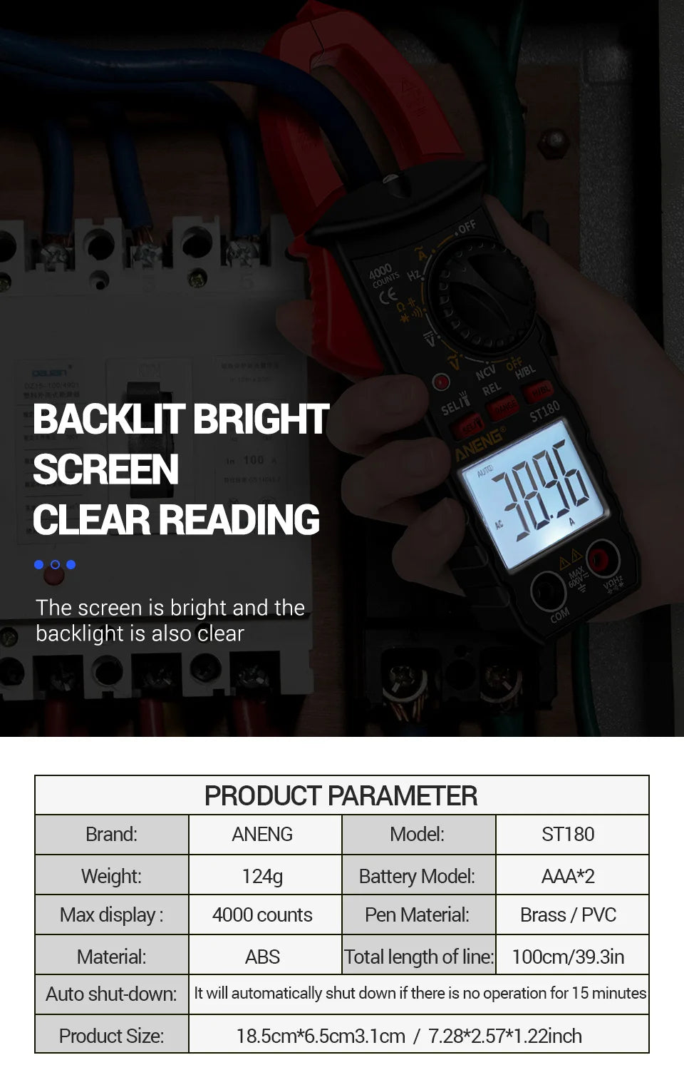 Current Clamp Meter Digital Voltage Tester