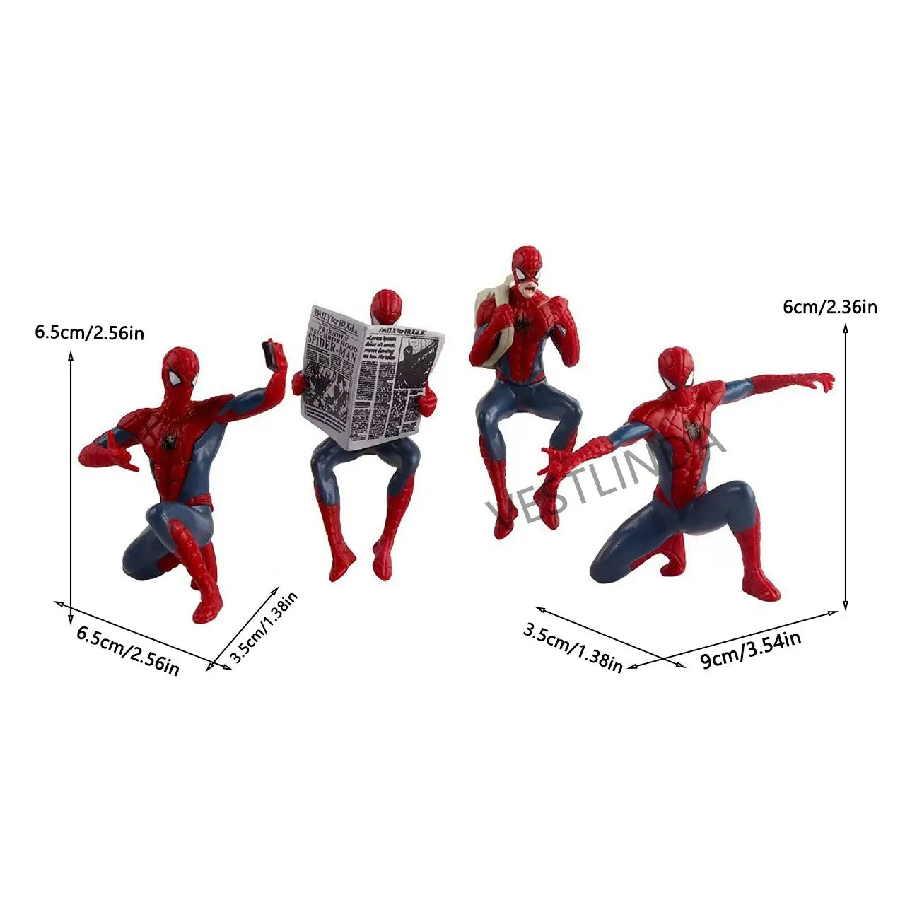 Popular Marvel Superhero Spider-Man 7-9 cm Mini Hand-made Desktop Model Decoration Game Peripherals Avengers Collection Toy Gift