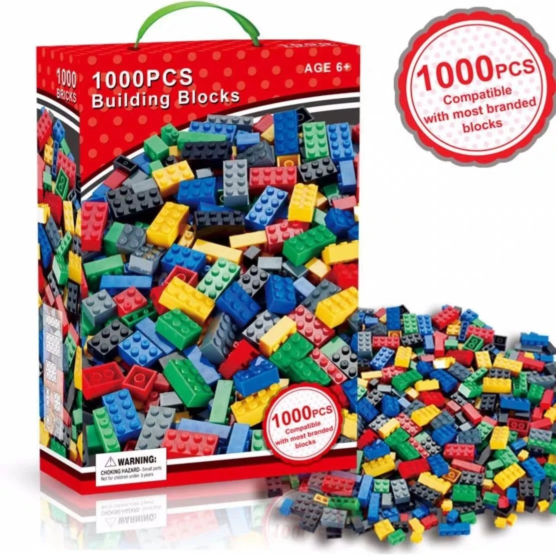 500-1000 DIY creative building blocks bulk set Urban Classic building blocks Assembled birthday gift children's educational toys
