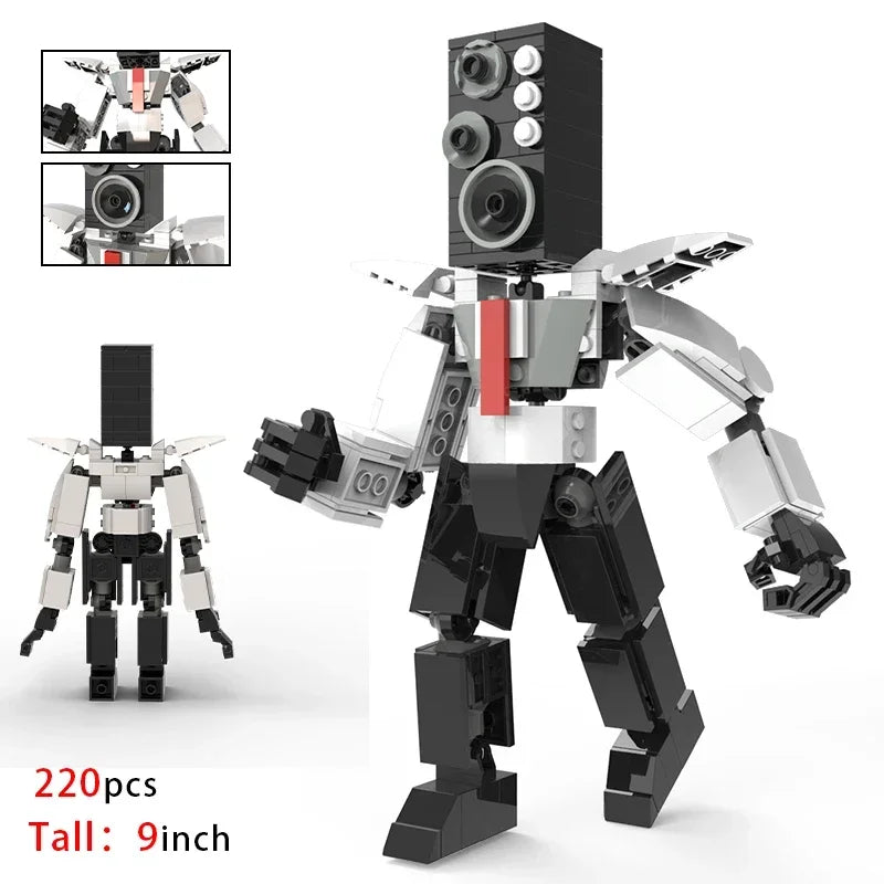 Moc Skibidi Toilet Action Figures Model Building Blocks Camerman Titan Speakerman Surveillance Man TVMan Boys Toys For Kids Gift