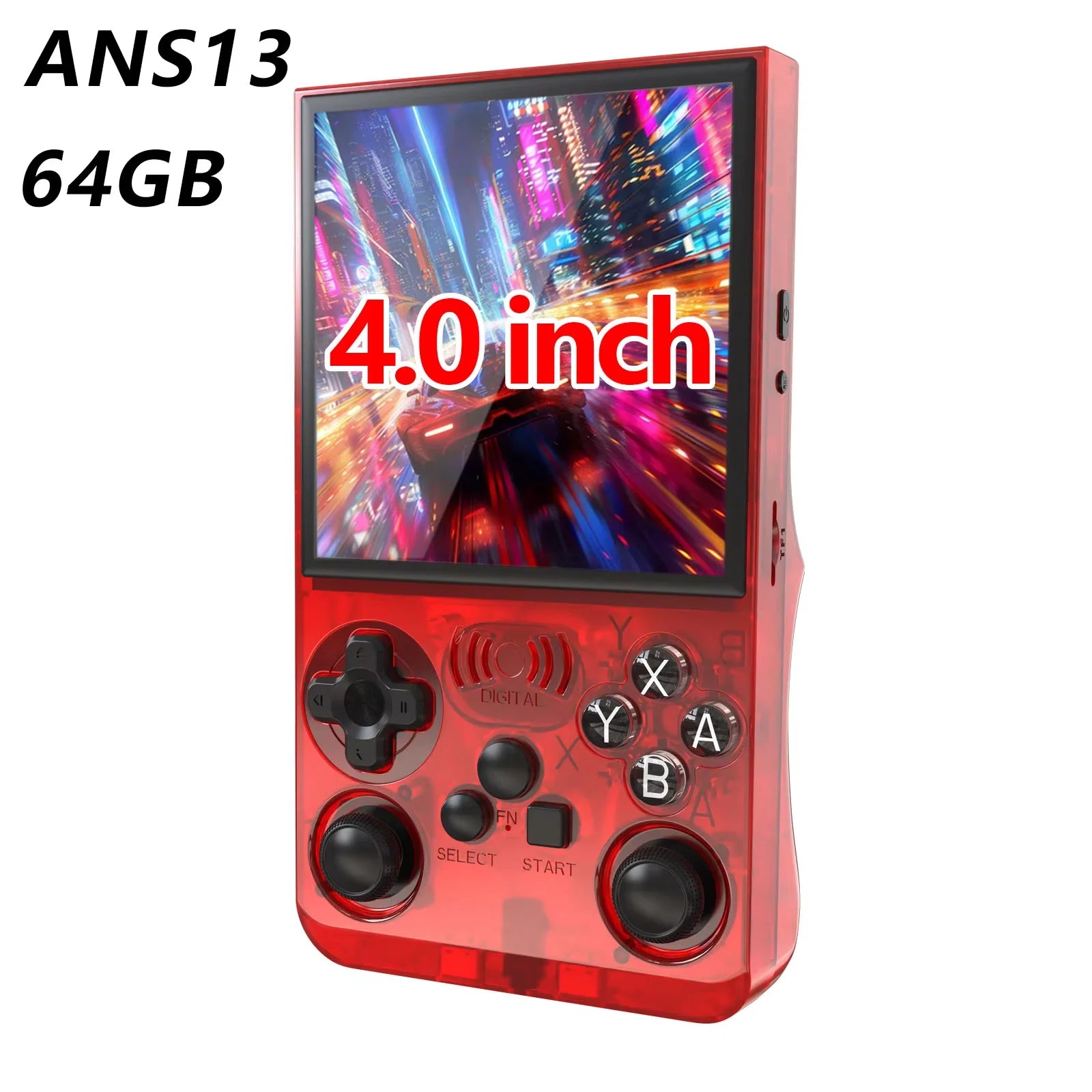 GAMINJA ANS13 4.0 Inch IPS Screen Retro Handheld Video Game Console 15000+ Games Built-in Linux Portable Pocket Gaming Console