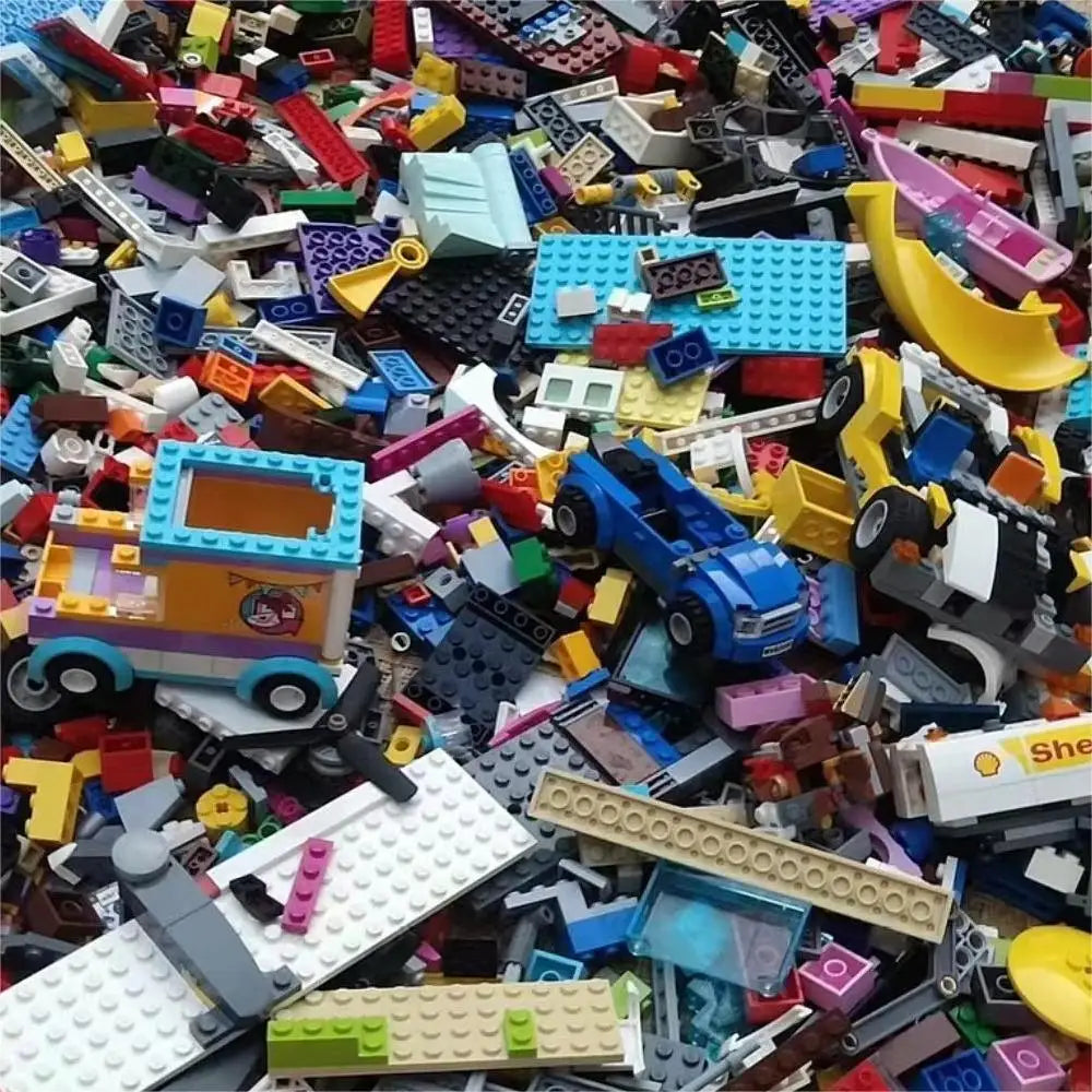 3000 grams Random Bulk Building Blocks City Creative DIY Assembly Bricks Model Educational Kids Toys Compatible Brand