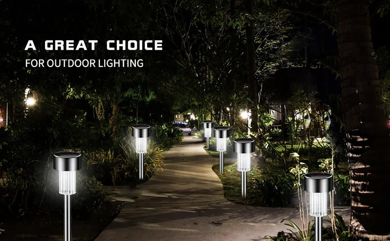 Outdoor Solar Lights Garden Lights Solar Powered Lamp Lantern Waterproof Landscape Lighting Pathway Yard Lawn Garden Decoration