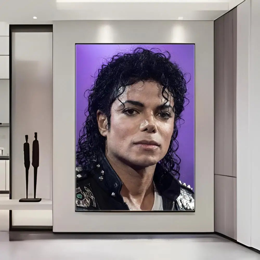 Star M-Michaels Jacksons Poster  Self-adhesive Art Waterproof Paper Sticker Coffee House Bar Room Wall Decor