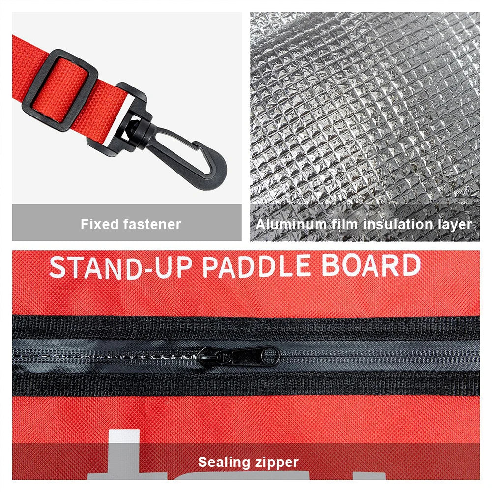 KOETSU Paddle Board Storage Bag Adjustable Paddleboard Deck Cooler Bag Sealed Zipper Food Storage Bag for Stand-Up Paddleboard