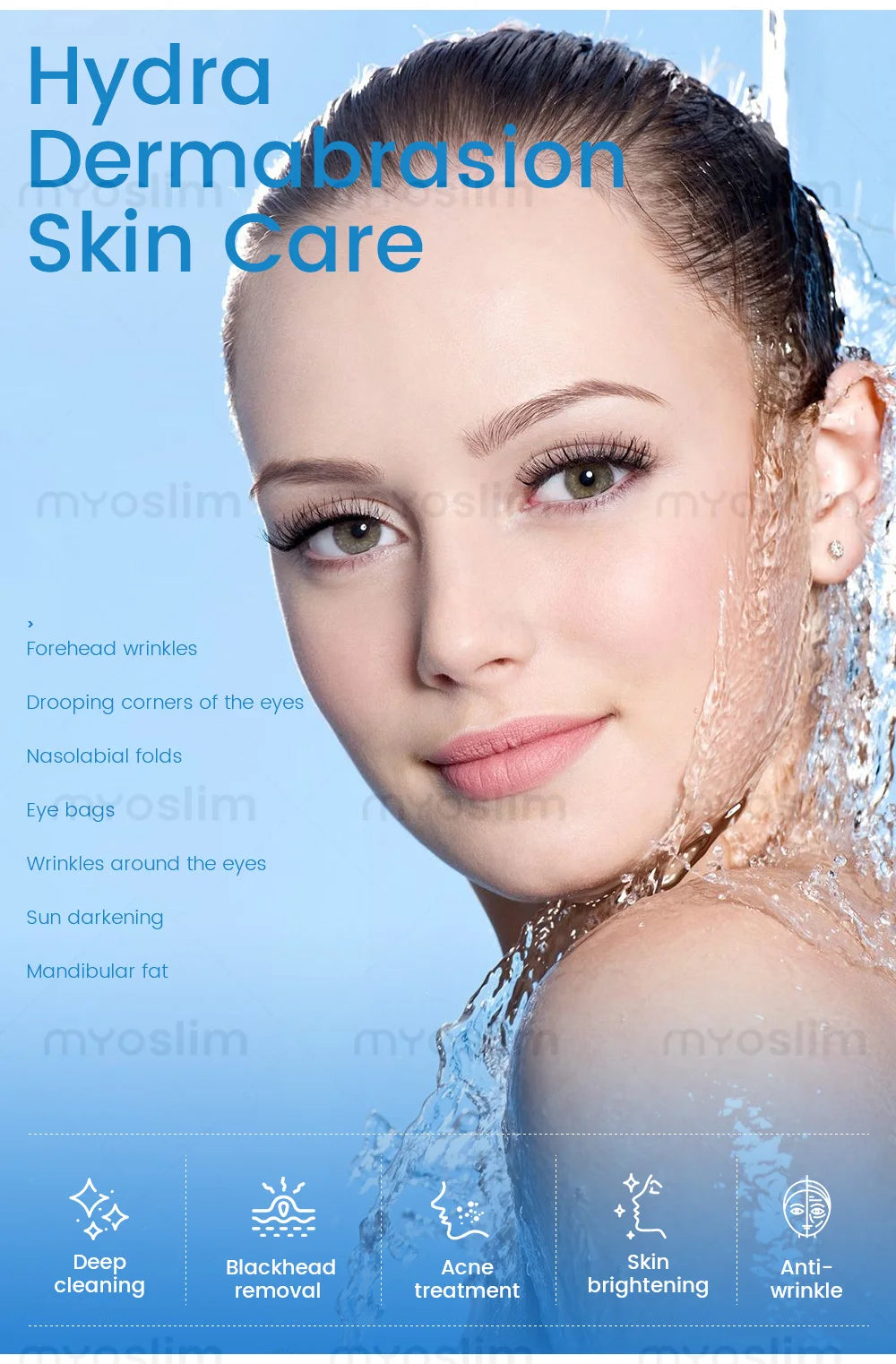 Transform your skincare routine with the 7-in-1 multifunctional beauty machine. Deeply cleanse the skin, remove acne, brighten and whiten, exfoliate, and combat the signs of aging for a revitalized and glowing complexion.