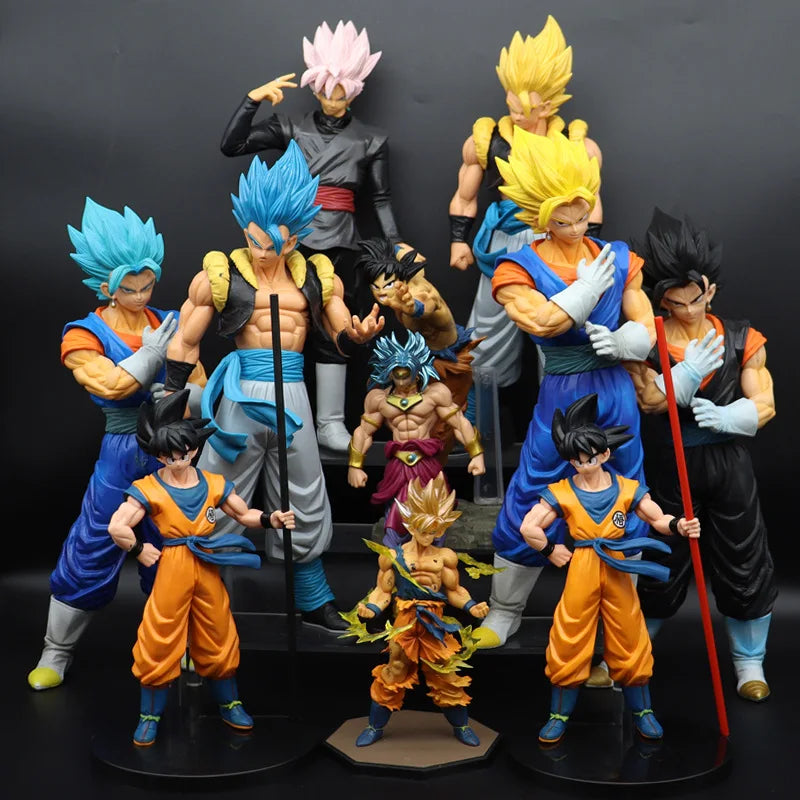 Anime Dragon Ball Z Super Saiyan Model Son Goku Scene PVC Action Figure 18cm Statue Collectible Toy Action Model Doll Kids Gifts