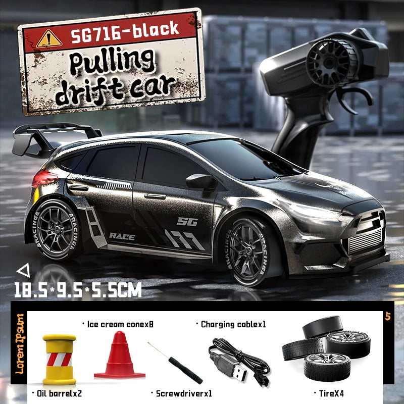 RC Racing Car 70km/H High Speed Drif Sports Car 2.4g 4wd Brushless Speed Champion with LED Lights Remote Controlled Cars for Kid