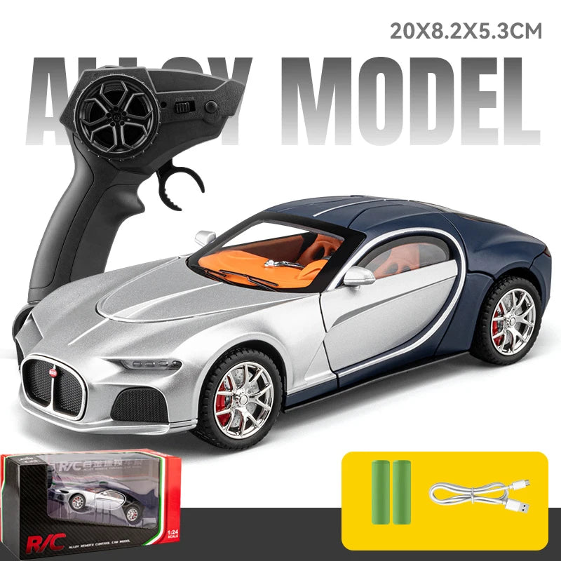 1:24 Atlantic RC Car Supercar Alloy Metal Diecast Model Car Remote Control Cars Home Trendy & Desktop Display Ornaments Birthday