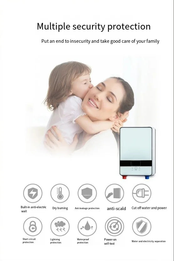 2025 Bathroom heating instant constant temperature heater kitchen hot water shower water electric water heater 6500W new