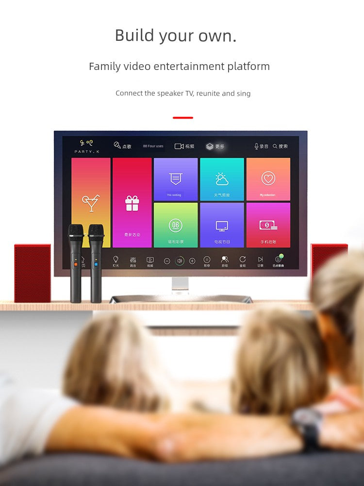 Wireless Microphone U Band Rod Stereo Handheld Microphone Outdoor Square Dance Power Amplifier, Speaker Singing Universal Headset