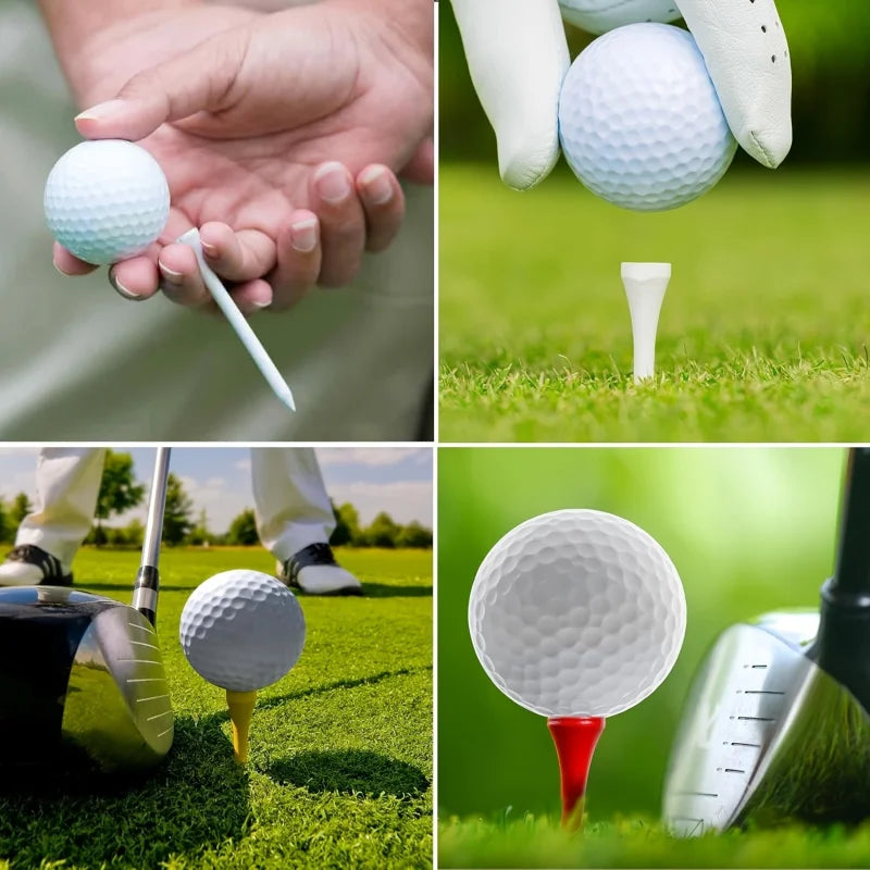 275 Inch White Wooden Golf Tees 20 Pack Premium Natural Wood Tees for Driving Range Course Practice Durable Eco Friendly Access
