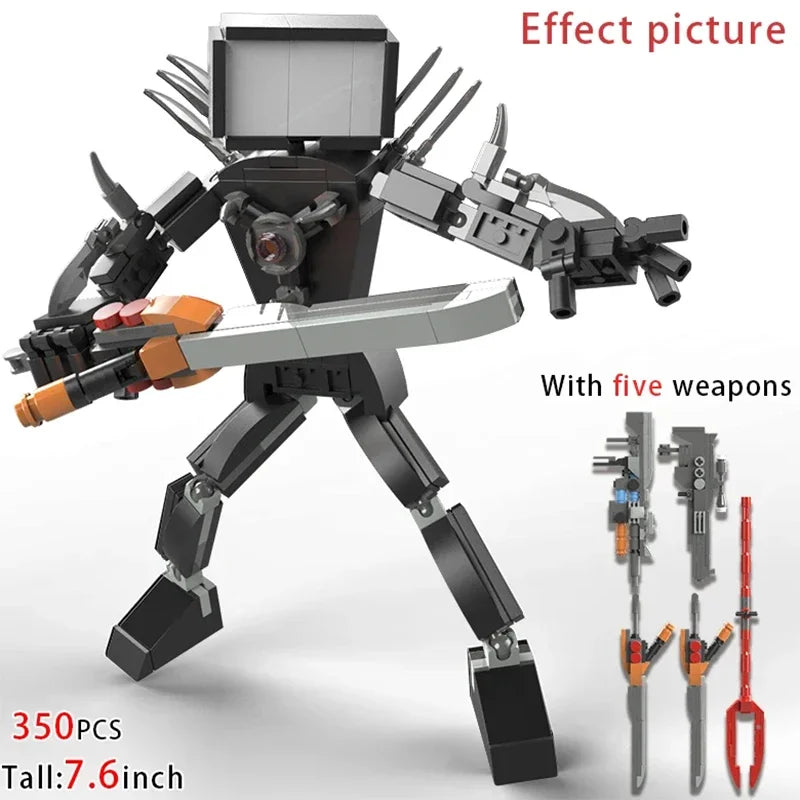 Moc Skibidi Toilet Action Figures Model Building Blocks Camerman Titan Speakerman Surveillance Man TVMan Boys Toys For Kids Gift