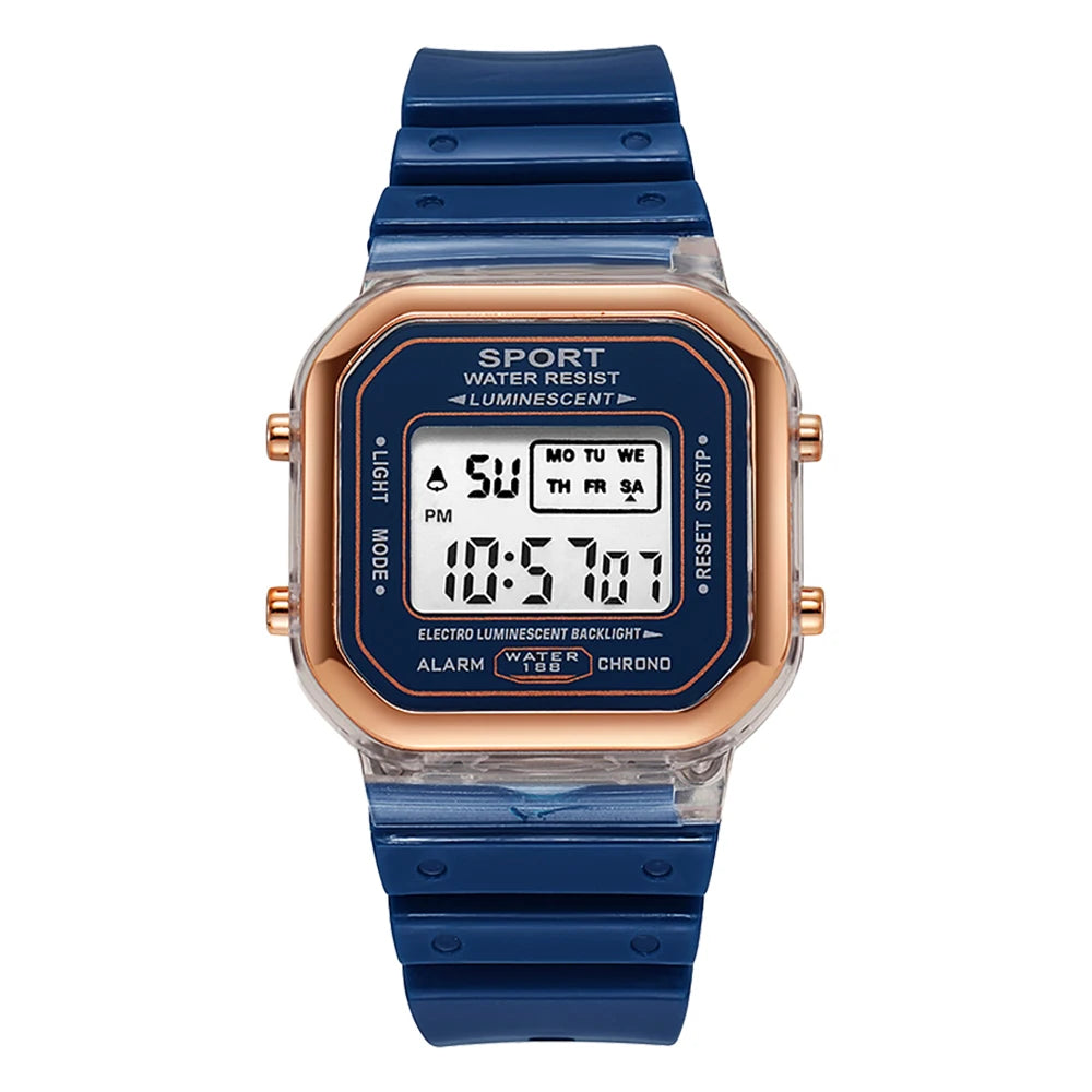 New Children's LED Digital Watch Student Multi functional Outdoor Sports Watch Minimalist Men's and Women's Electronic Watch
