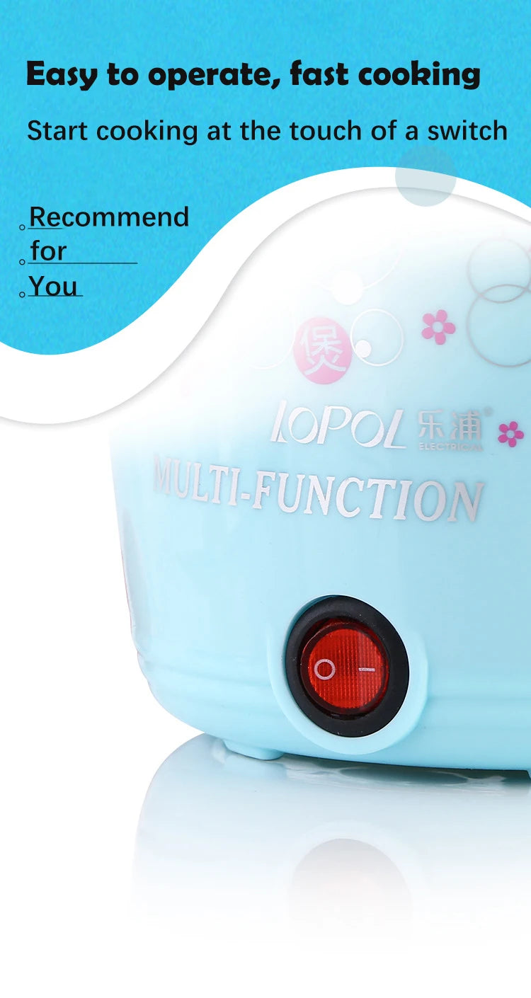 Mini Multifunction Electric Cooker Home Hot Pot 1-2 People Heating Pan Cooking Pot Machine Eu Plug Rice Cooker Appliances