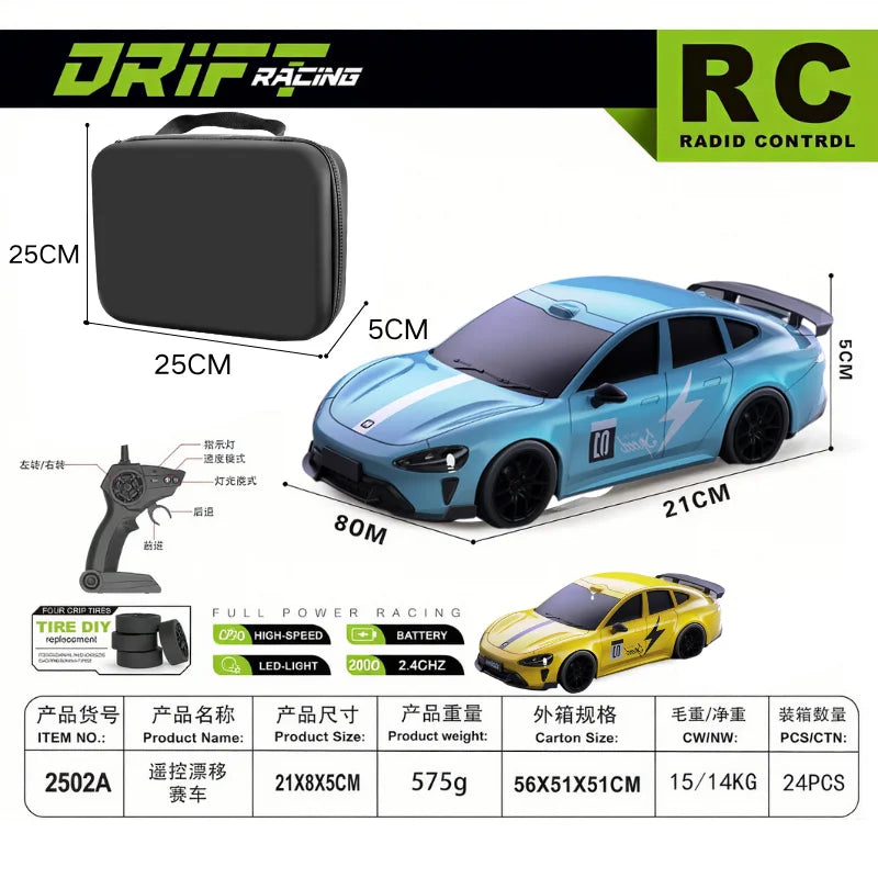 2026 New, Limited Edition Rc Drift GT3 RS 911 mi SU7 1:24 Drift Racing Car, Kids Gift with High Speed Remote Control