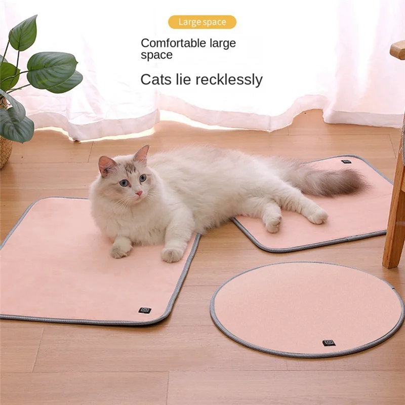 AA81-Pet Heating Pad Soft Electric Blanket Temperature Control Heater Animal Bed Warmer Heated Floor Mat Rectangle Durable