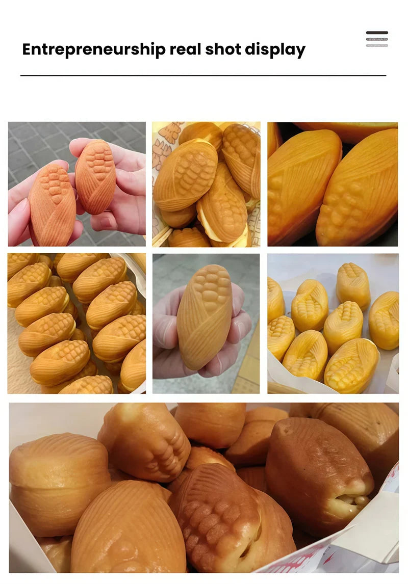 Souffle Machines Waffle Maker Machine Electric Egg Puffs Bubble Machine Corn Snack Equipment Kitchen Home Use Flowing Cake Puff