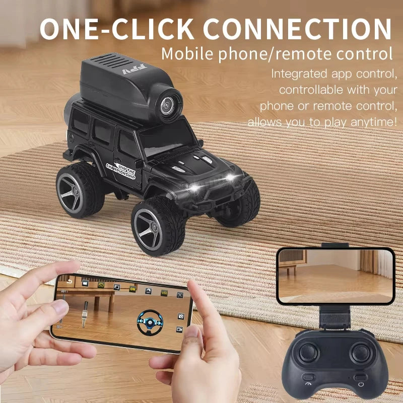 1:64 Mini RC Car 2.4G FPV HD Camera Drift Remote Control WiFi APP High-Speed Racing Stunt Cars Toy Gift for Kids Adults