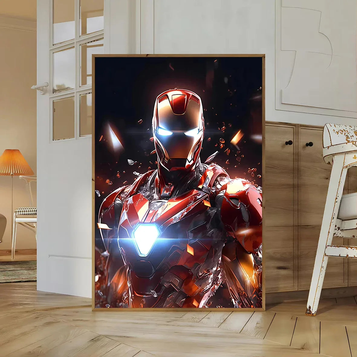 1PC frameless, Paintings Avengers Poster Print Marvel Movie Figures Decor Iron Man Wall Art Canvas Painting Superhero Kid