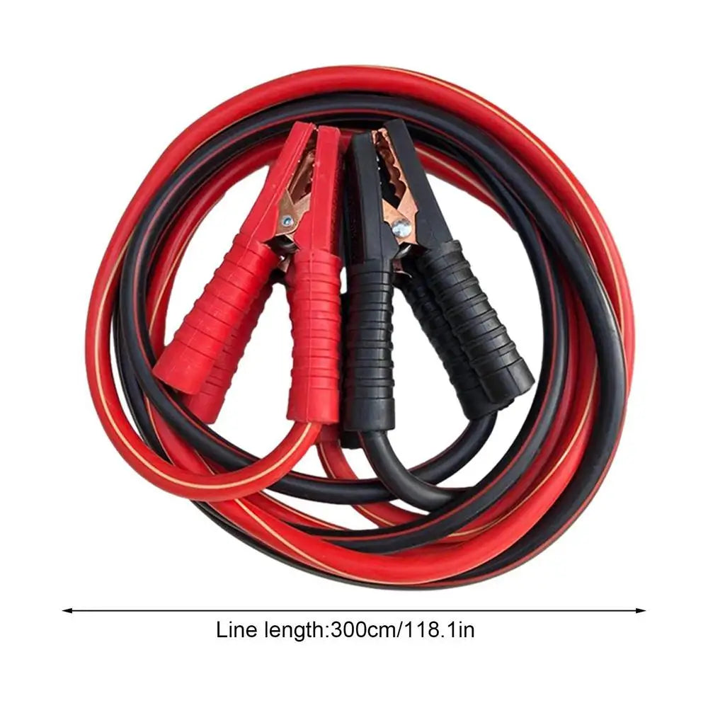 3/4 meters 1500A Car Battery Jump Starter Cable Booster Cable Clamps Emergency Jump Starter Leads Van SUV Double-ended Clips