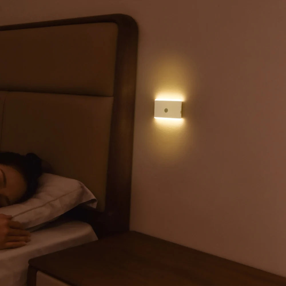 Light up your nights with this LED motion sensor night light—featuring 3 dimmable modes, perfect for stairs and indoor use with battery power!