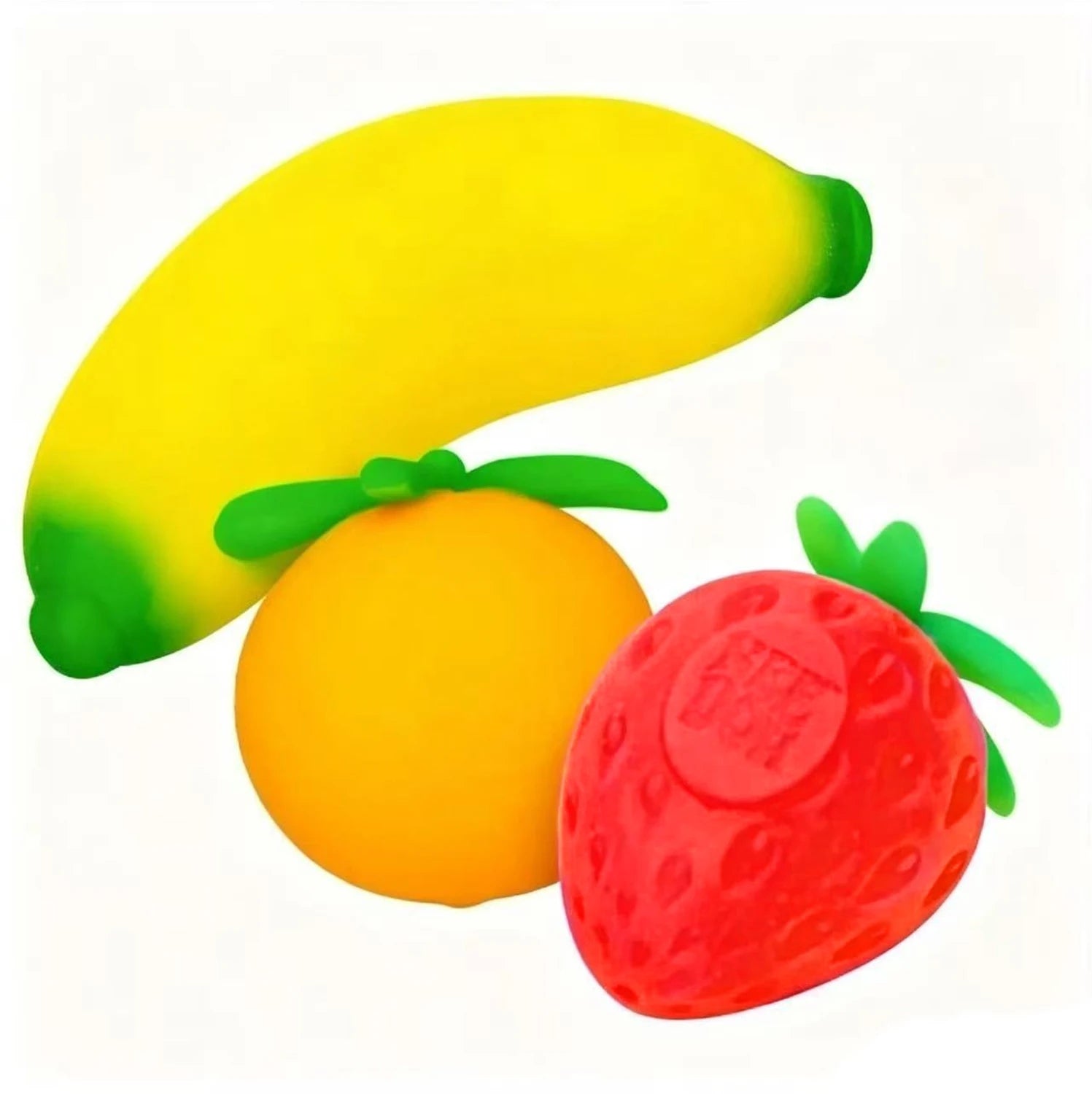 New Fruit  NeeDoh Squishy Toy Simulated Strawberry Bananab Orange Fidget Sensory Toy Stress Relief Anti-Anxiety TPR Toy