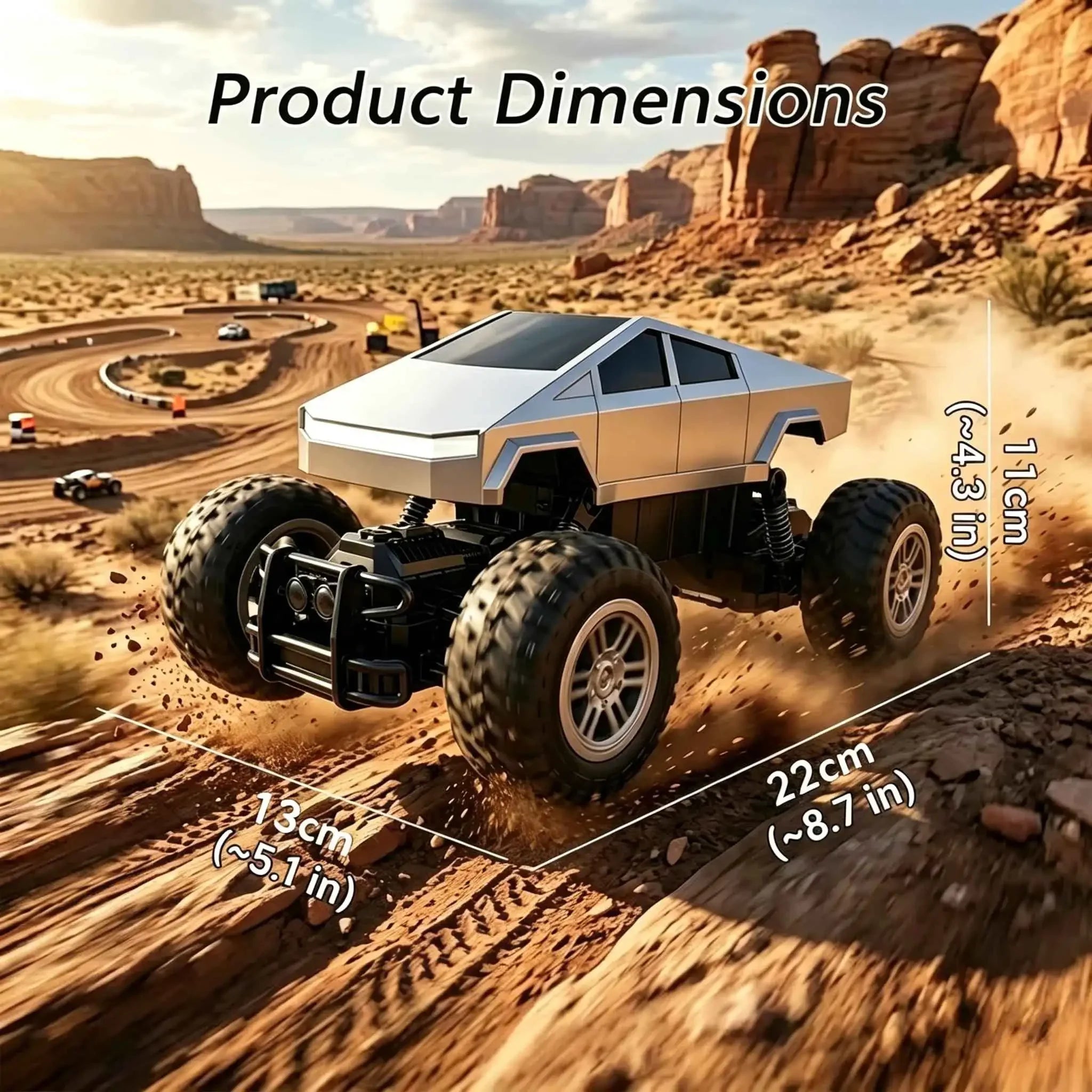 Amphibious RC Car 1:16 4WD Waterproof Remote Control Stunt Truck Cyber Style All Terrain Off Road Vehicle LED Lights for Kids
