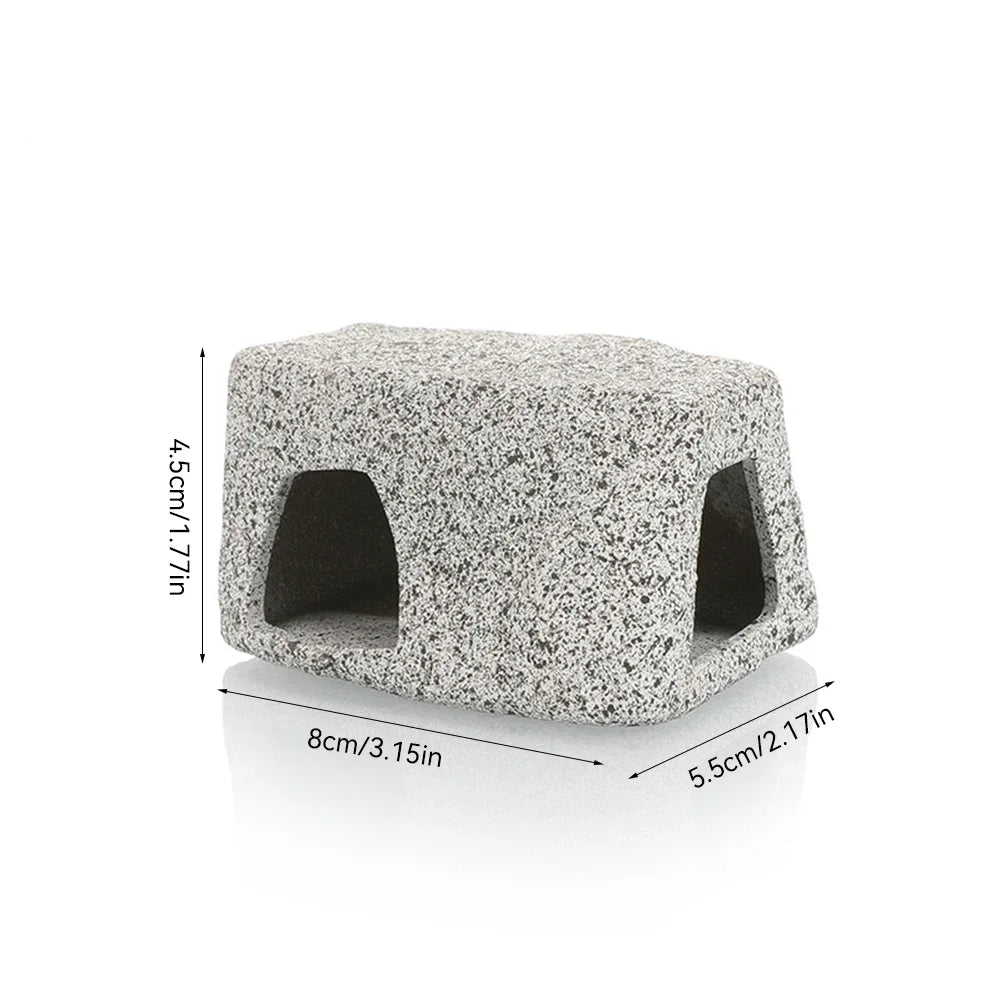 Fish Tank Underwater Cave Decoration, Fish And Shrimp Shelter, Ceramic Landscape Decoration, Purple Clay Aquarium Decoration