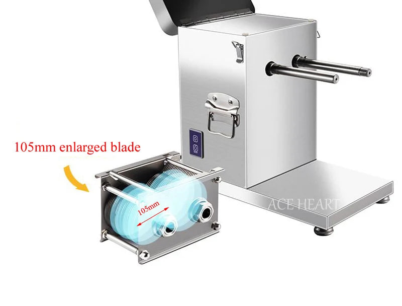 Desktop Meat Slicer For Fresh Meat Slicing Shredding Dicing Detachable Blade Electric Meat Cutting Machine