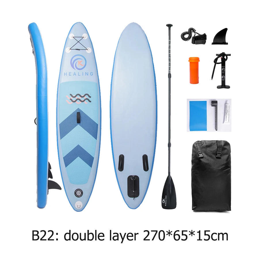 Surfboard SUP Surfing Board Inflatable Stand Up Paddle Board Ultra-Light Paddleboard with SUP Accessories Fins Paddle