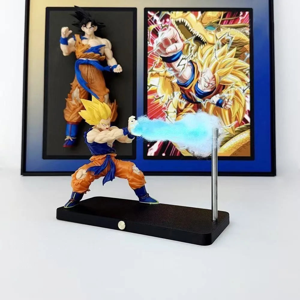 Anime Son Goku Kamehameha Night Light Figures Desktop Touch Control Lamp Rechargeable Night Lamp Figures with Cotton