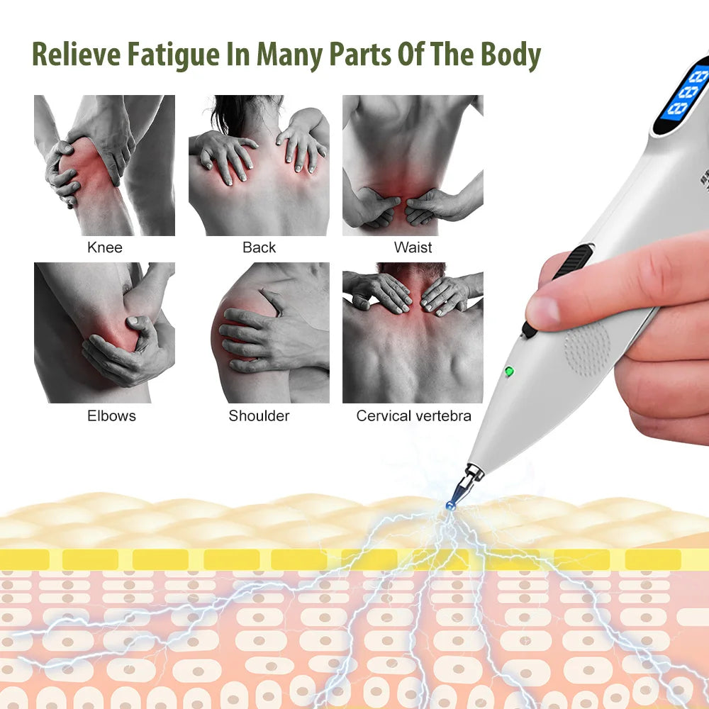SIHAO Massage Acupuncture Pen with Digital Display Electro Acupuncture Point Muscle Stimulator Device Massage Equipment