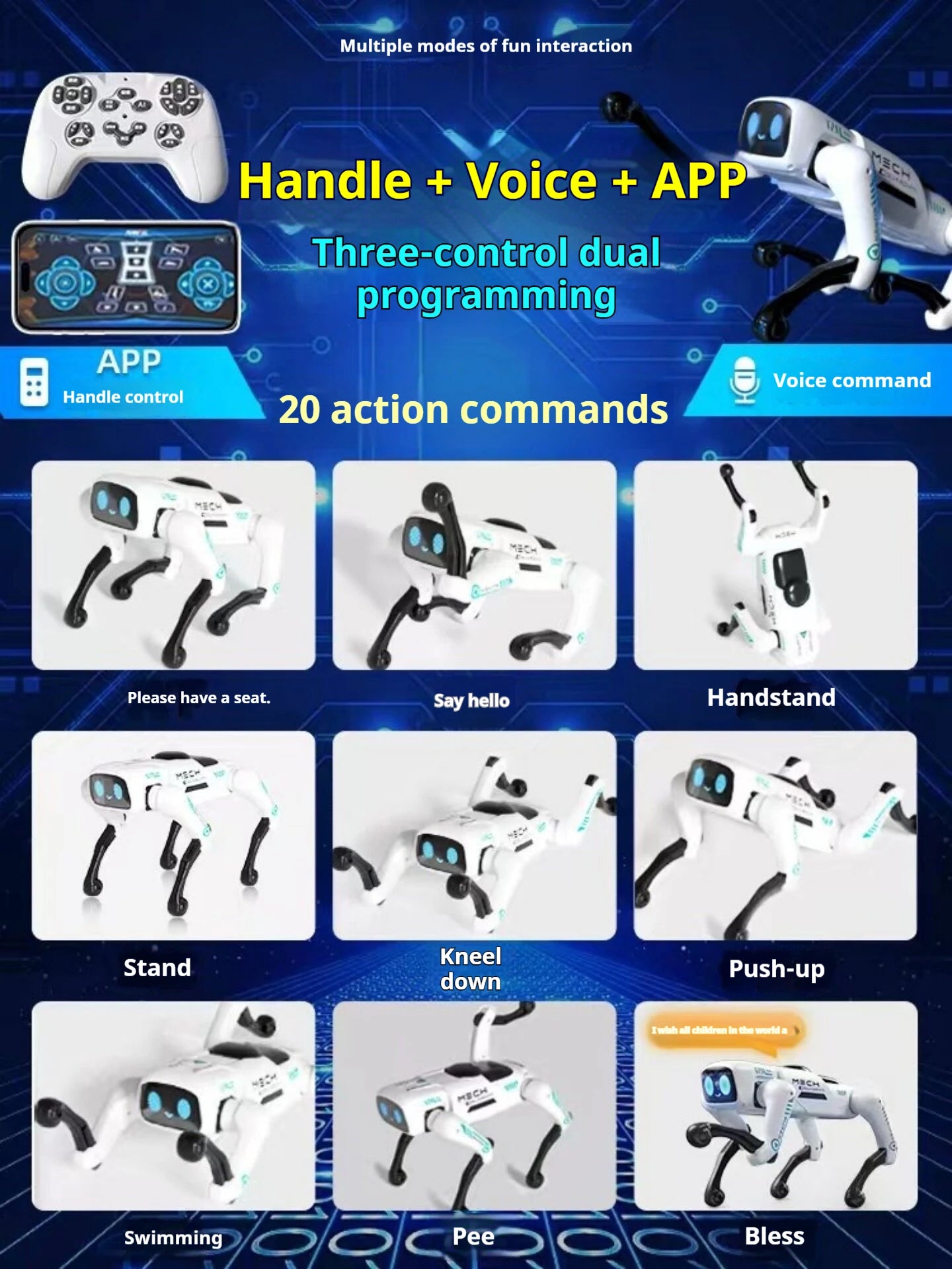Ai Intelligent Smart Robot Dog Remote Control