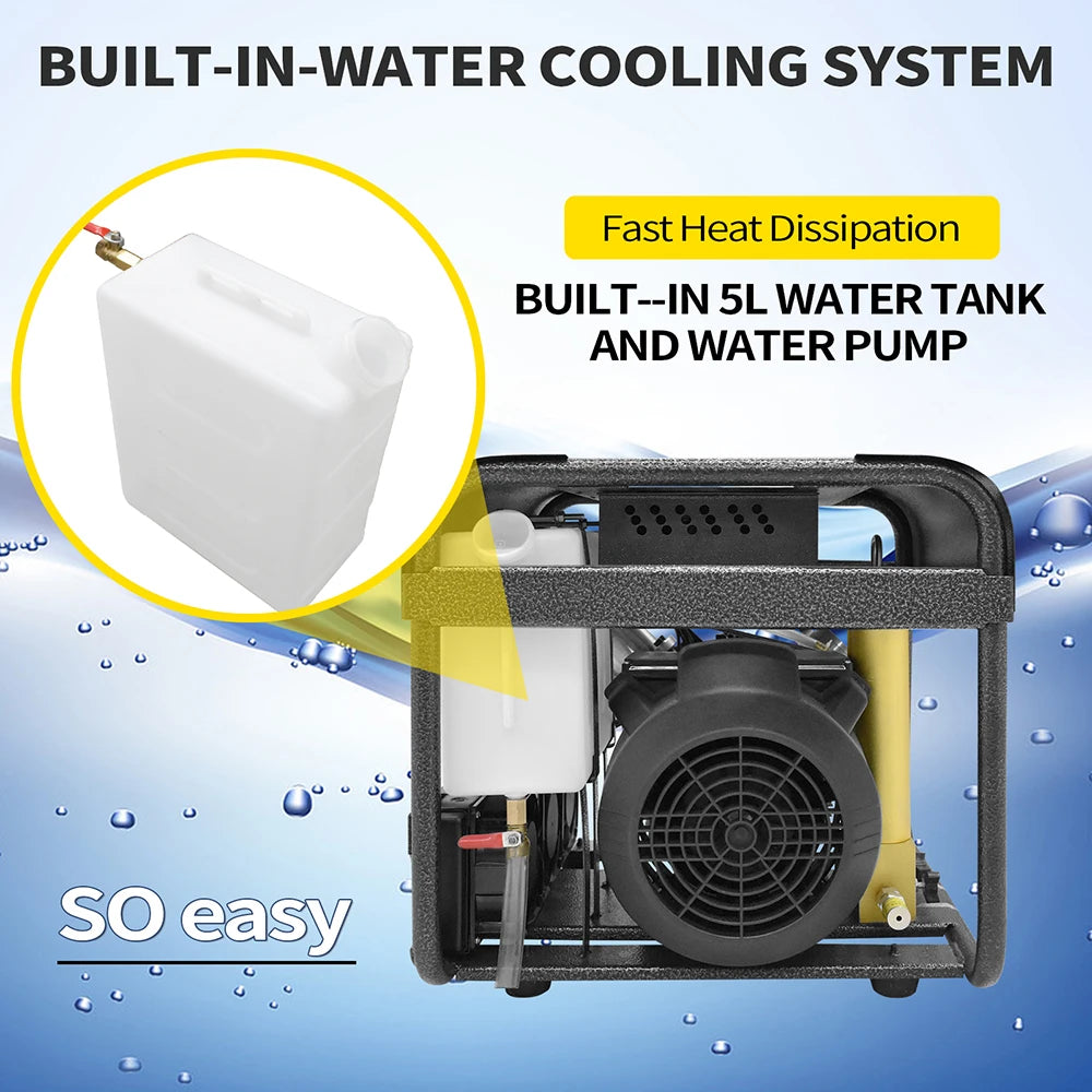 TUXING 4500Psi 300Bar PCP Air  Compressor Diving High Pressure Compressor Built-in Filter Fan Cooling Scuba 6.8L Tank TXEDT032